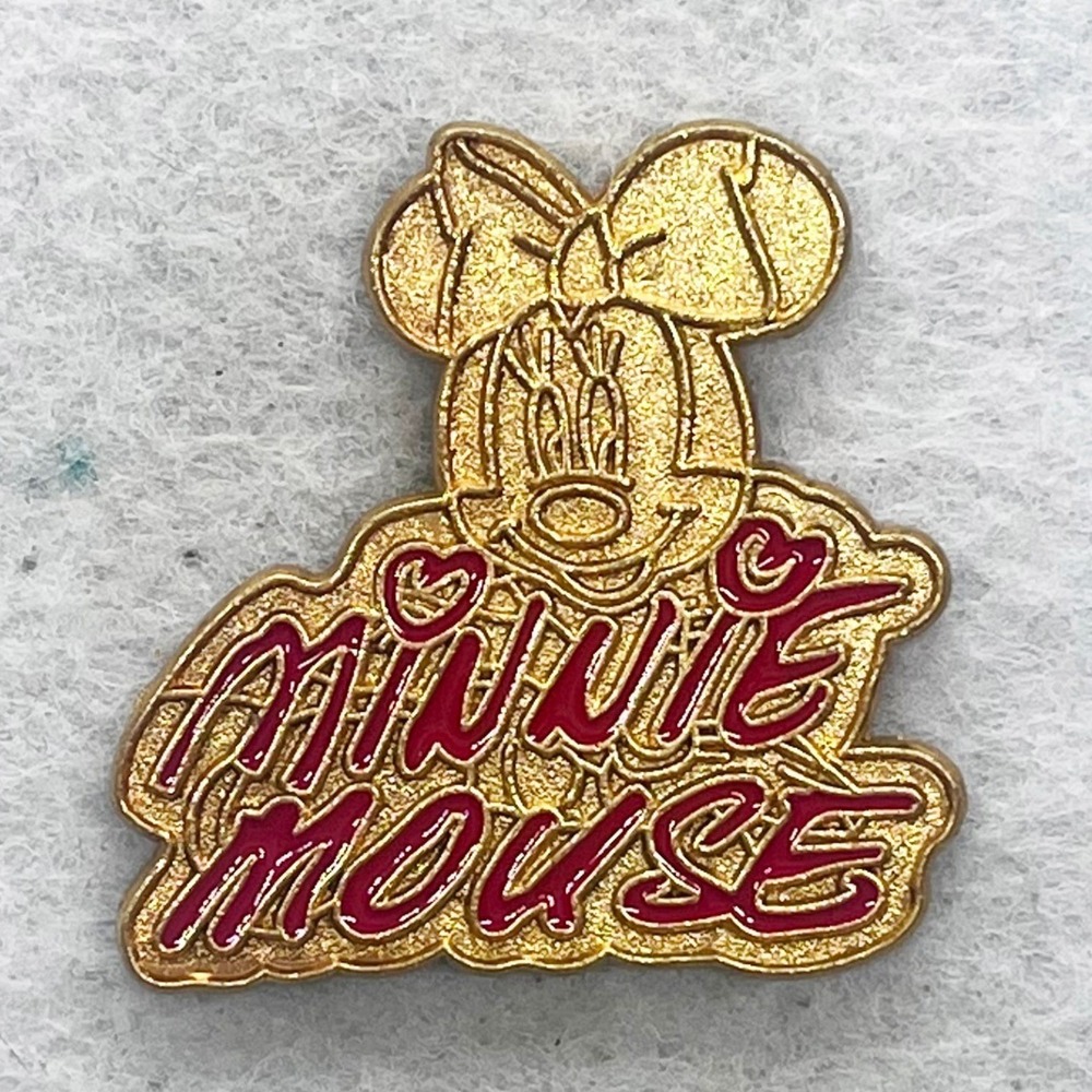 🔮 5/$25 Disney Gold Minnie Mouse Signature Pin